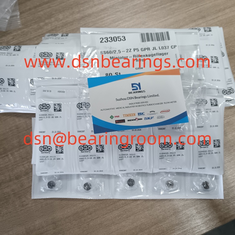 GRW SS60/2.5-2Z P5 GPR JL L037 Stainless Steel Ball Bearings