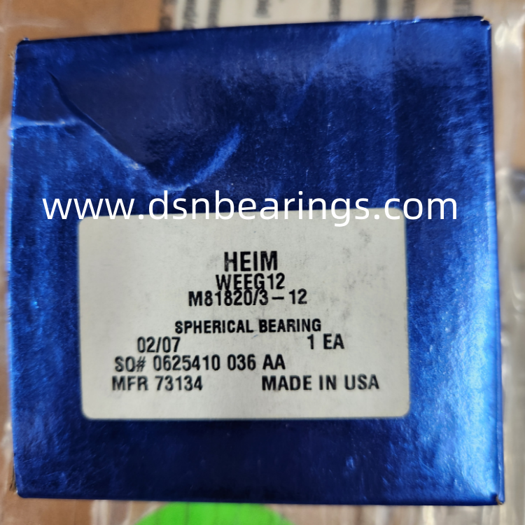 RBC-HEIM aerospace bearing M81820/3-12 spherical plain bearing WEEG12